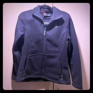 Black Spyder zip up with fleece lining!